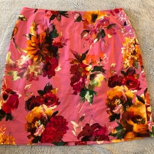 Floral pencil skirt